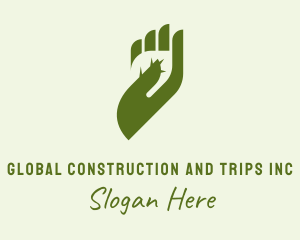 Organic Cosmetic Hand  Logo