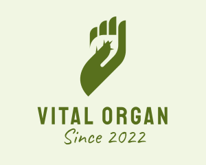 Organic Cosmetic Hand  logo design