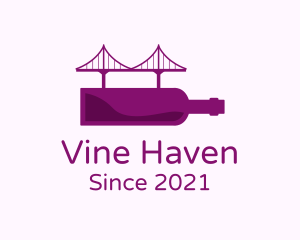 Wine Bottle Bridge logo design