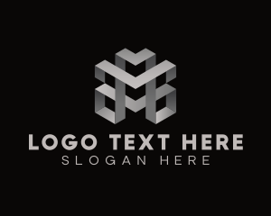 Forwarding - Digital Structure Geometric logo design
