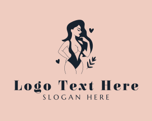 Lingerie Fashion - Erotic Woman Beauty logo design