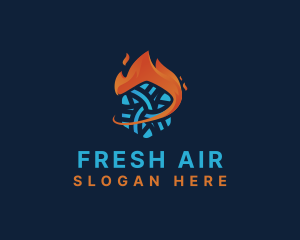 Snow Fire Airconditioning logo design