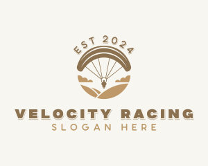 Paragliding  Outdoor Adventure Logo