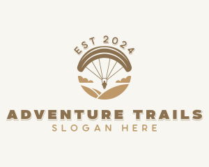 Paragliding  Outdoor Adventure logo design