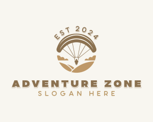 Paragliding  Outdoor Adventure logo design