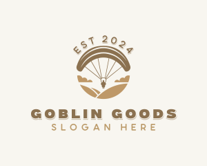 Paragliding  Outdoor Adventure logo design