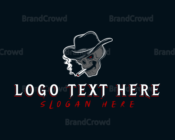 Smoking Skull Hat Logo