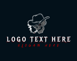 Smoking Skull Hat Logo