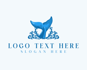 Marine - Whale Aquatic Marine logo design