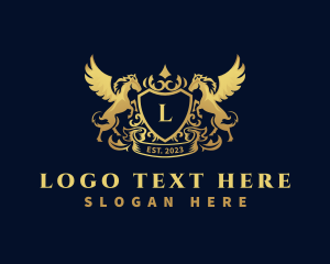 Luxury Shield Pegasus  Logo