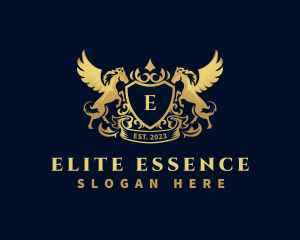 Exclusive - Luxury Shield Pegasus logo design