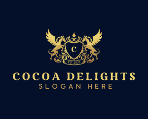 Luxury Shield Pegasus  logo design