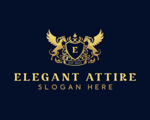 Luxury Shield Pegasus  logo design