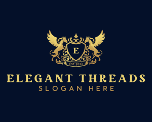 Luxury Shield Pegasus  logo design