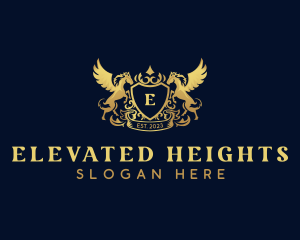 Luxury Shield Pegasus  logo design