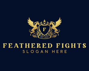 Luxury Shield Pegasus  logo design