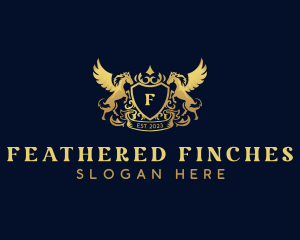 Luxury Shield Pegasus  logo design