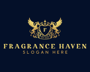 Luxury Shield Pegasus  logo design