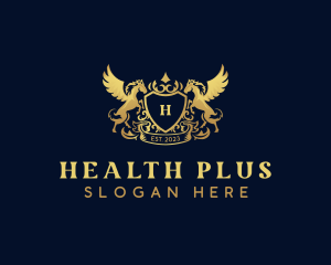 Luxury Shield Pegasus  logo design