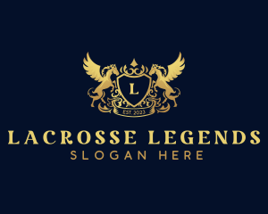 Luxury Shield Pegasus  logo design