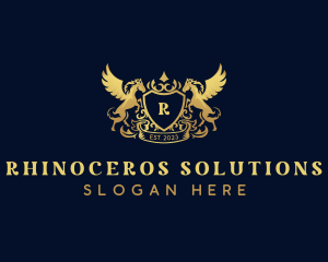 Luxury Shield Pegasus  logo design