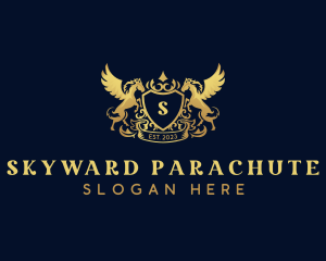 Luxury Shield Pegasus  logo design