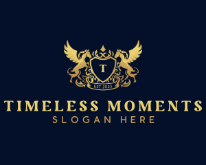 Luxury Shield Pegasus  logo design