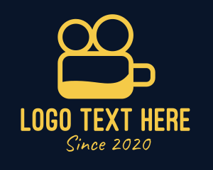 Camcorder - Yellow Beer Vlogger logo design