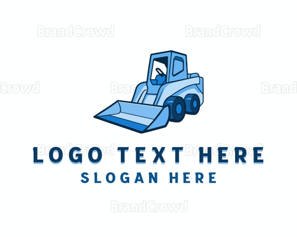 Construction Bulldozer Excavation Logo