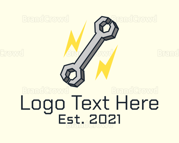Lightning Bolt Wrench Logo