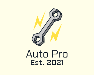 Tool - Lightning Bolt Wrench logo design