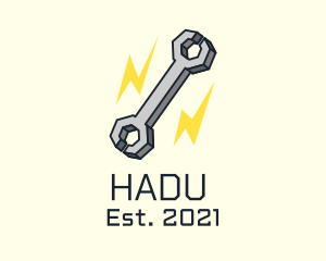 Mechanic - Lightning Bolt Wrench logo design
