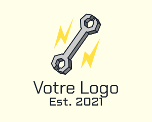 Workshop - Lightning Bolt Wrench logo design