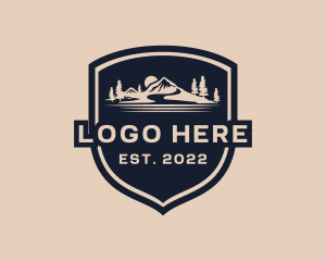 Hiker - Mountain Crest Travel logo design