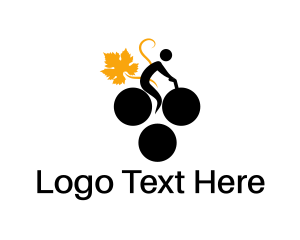 Travel Blogger - Grape Bike Vineyard logo design
