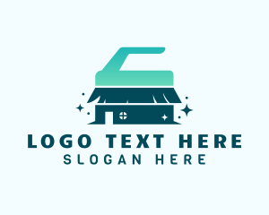 Clean - House Cleaning Brush logo design