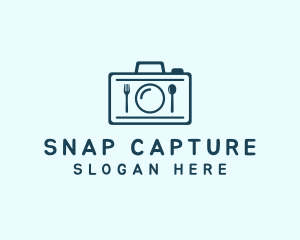 Capture - Food Plate Camera logo design