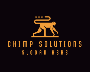 Monkey Chimp Animal  logo design