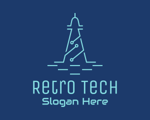 Circuit Tower Tech  logo design