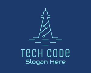 Circuit Tower Tech  logo design