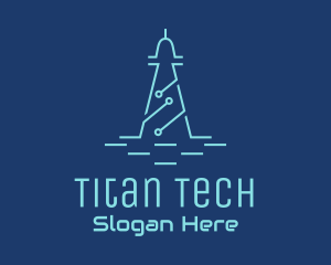 Circuit Tower Tech  logo design