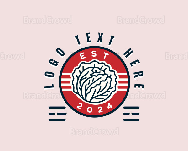 Cabbage Vegetable Cooking Logo