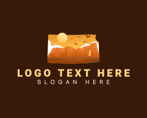 Little River Canyon - Monument Rocks Kansas logo design