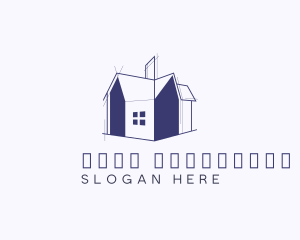 House Blueprint Architecture Logo