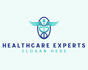 Medical Healthcare Caduceus  logo design