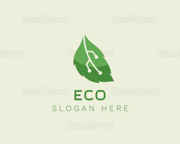 Technology Plant Leaf Logo