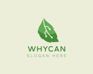Ecology - Technology Plant Leaf logo design