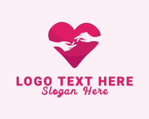Helping Hand - Heart Hands Charity logo design