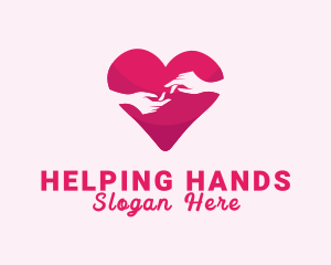 Volunteering - Heart Hands Charity logo design