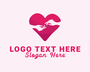 Help - Heart Hands Charity logo design